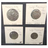 4 Copper Coins Italian City States 1710 to 1732