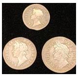 3 Great Britain James II Silver coins