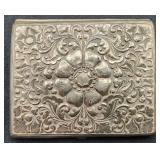 Vintage 800 Silver Repousse Cigarette Pocket Case