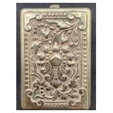 Vintage 800 Silver Repousse Cigarette Pocket Case