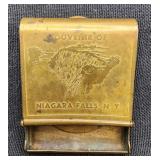 Brass Mechanical Souvenir Match Holder / Calendar