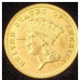 U.S. $3 Princess Gold 1878