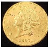 U.S. $20 Gold Liberty Head 1897