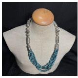 Native American Sterling & Turquoise Necklace