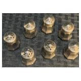 7 Cartier Sterling Salt Shakers / Presentation Box