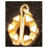Vintage 14K Pendant - Propeller Nut & Pin Design