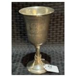 Vintage Sterling Chalice Inscribed "N. R. B. 1963"
