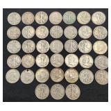 $19 in 90% silver US Half Dollars (38 coins).
