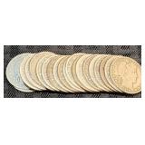 Roll Barber Mixed Dates Silver 1/2 Dollars- $10