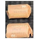 2 Rolls Kennedy Silver 1/2 Dols. $20 Face 90%