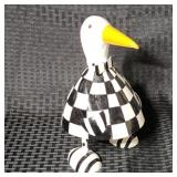 Vintage MacKenzie-Childs Courtly Check Metal Goose