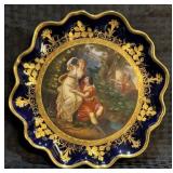 Antique Royal Vienna Style Porcelain Cabinet Plate