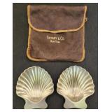 2 Tiffany & Co. Sterling Scallop Shell Form Dishes