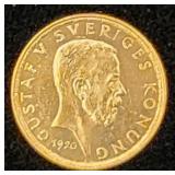 Sweden 1920 Gold 5 Kronor,