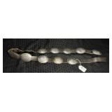 Vintage Native American Sterling & Leather Belt