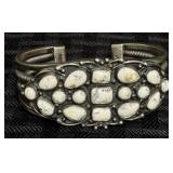 Geraldine Yazzie White Buffalo Turquoise Bracelet