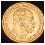 German / Prussia Wilhelm I 1873-C Gold 20 Marks