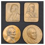 Four Bronze Large Commemorative Medals
