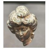 Antique Sterling Figural "Gibson Girl" Hat Pin
