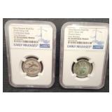 2 Silver Reverse Proof Quarters - 2018S