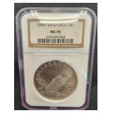 2008 P Bald Eagle Comm.  Silver Dollar NGC MS 70