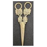 Antique Continental Solid Silver Grape Shears