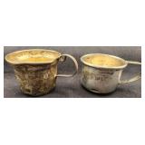 2 Sterling Silver Baby Cups - 1.65 t. oz