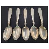 5 Frigast Sterling Princess Fuchsia 7 3/4" Spoons