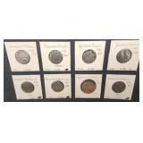 8 Copper Coins - Italian City States 1626 to 1688