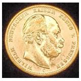 German / Prussia Wilhelm I 1878-C Gold 10 Marks