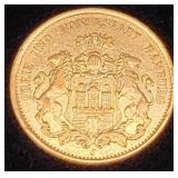 German / Hamburg 1897-J Gold 20 Marks