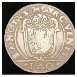 1 Scudo Silver Coin Italian City State 1585-1595