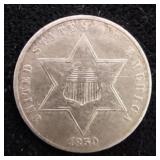 1859 Three Cent Silver Coin
