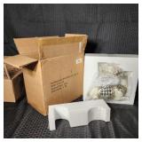 Vintage MacKenzie-Childs Winter White Stag Resting
