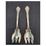 2 "Gorham" Sterling "Chantilly" Ice Cream Forks