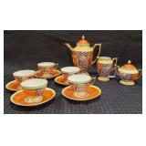 8 Piece Antique Roschuetzer Porcelain Tea Set
