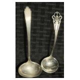 2 Antique "Lunt" Sterling Sauce Ladles