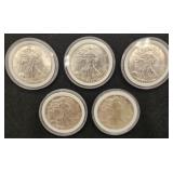 5 Silver Eagles - 2022 Brilliant UNC