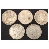 4 Silver Peace Dollars