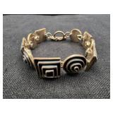 Vintage Sterling Bench-Made Modernist Bracelet