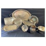 Vintage 9 Pieces Of Sliver-Plate Horse Trophy's