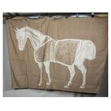 Vtg Thomaspaul 100% Baby Alpaca Equestrian Blanket