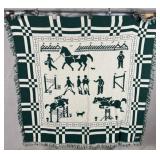Vintage Wylde Weaves Equestrian Tapestry Throw