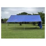 Heavy-Duty Carport Frame & Blue Storm Tarp