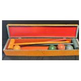 Vintage Wooden Croquet Set in its Original Box