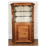 Antique Pine Shaped Front Cupboard Circa 1835