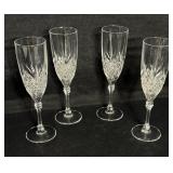Vintage 4 ' Cristal d Agus ' Champagne Glasses