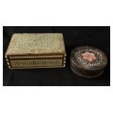 Vintage 2 Handcrafted Trinket Boxes