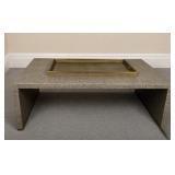 Lillian August Woven Raffia Waterfall Low Table