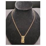 14K Yellow Gold Monogram Necklace
